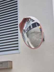 Safety mirrors for car parks