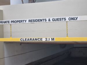 Safety clearance sign