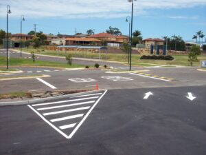 linemarking in car park