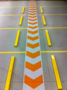 car crash barriers in car park qld and nsw