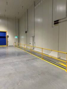 safety handrail installation for walkway in warehouse qld and nsw