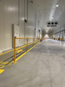 safety handrail installation for walkway in warehouse qld and nsw