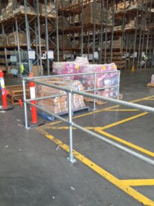 safety handrail installation for walkway in warehouse qld and nsw
